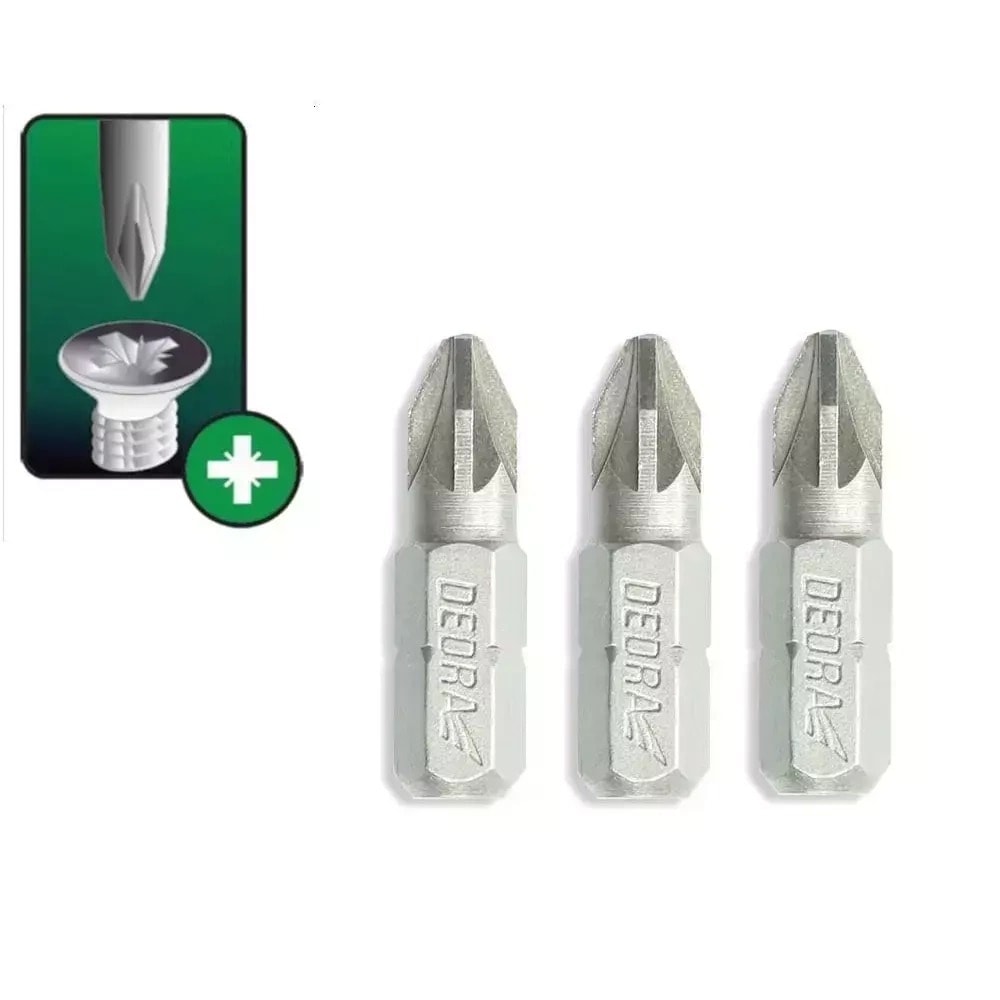 Dedra Screwdriver bits Pozidriv PZ2 100mm - 2 pcs for precise work