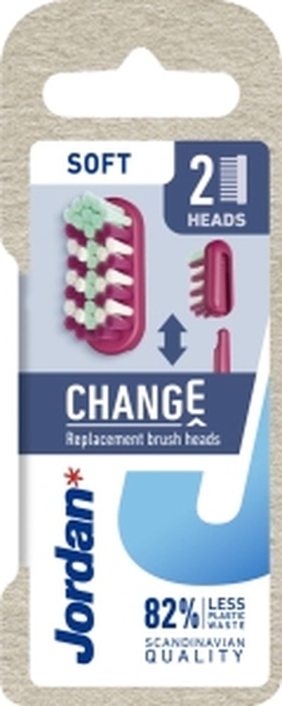 Jordan Change Soft A2 - Replacement Brush Heads for Healthy Teeth