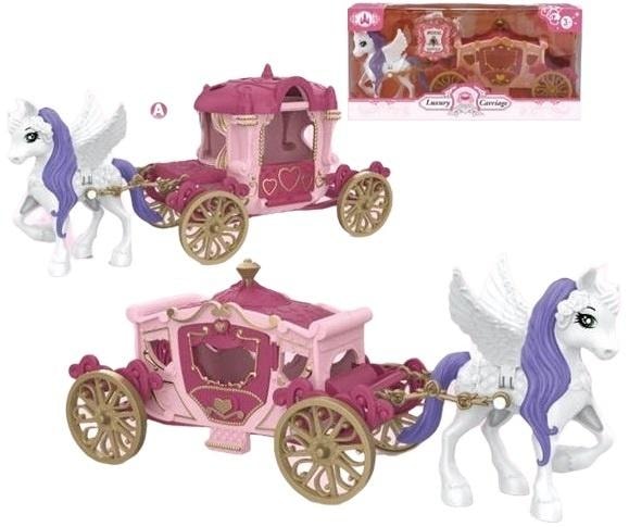 Merkpol Pegasus Horse with Carriage - Fairy-tale Set for Girls