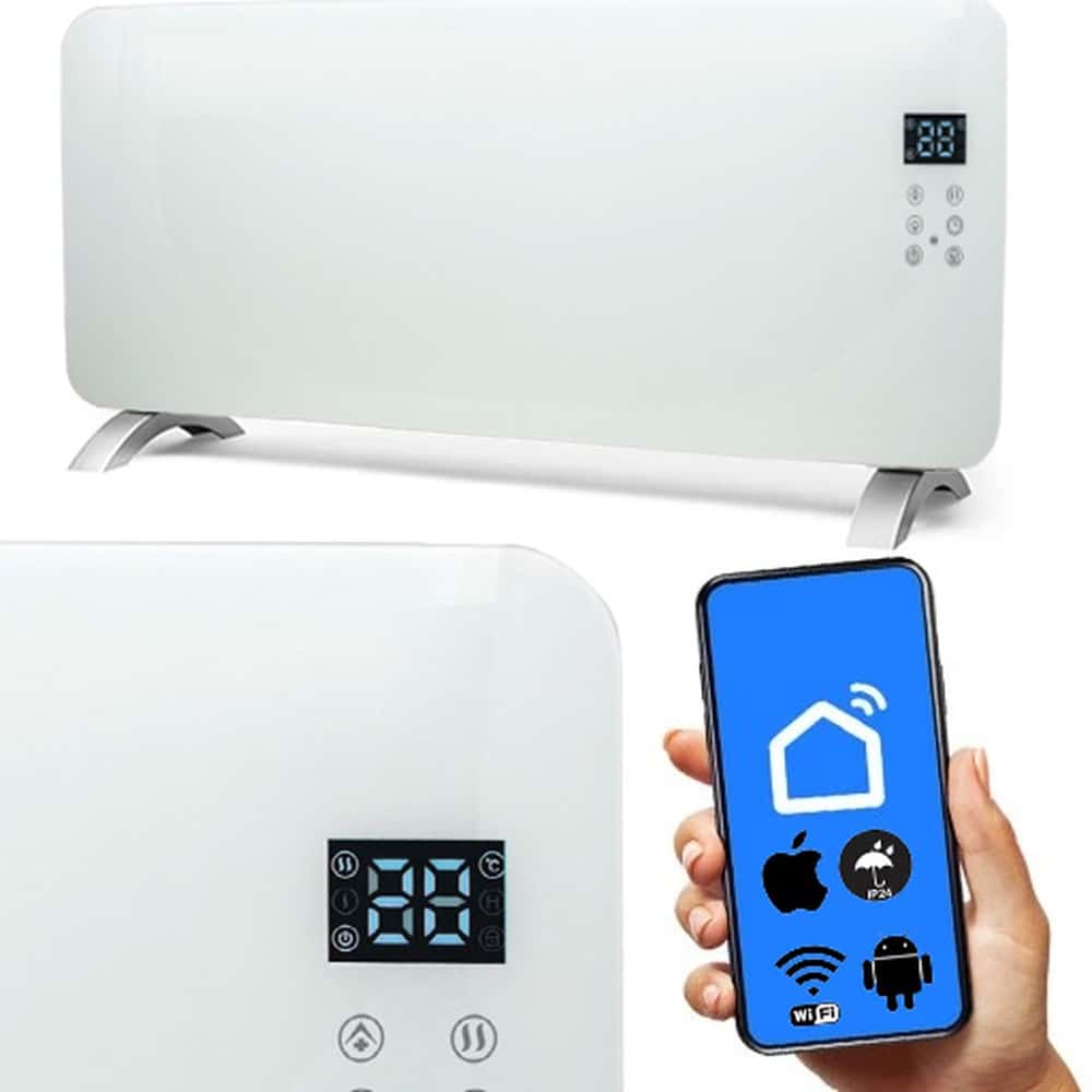 Convector Heater 2000 W with WiFi and Timer - White - Comfortable warmth in your home