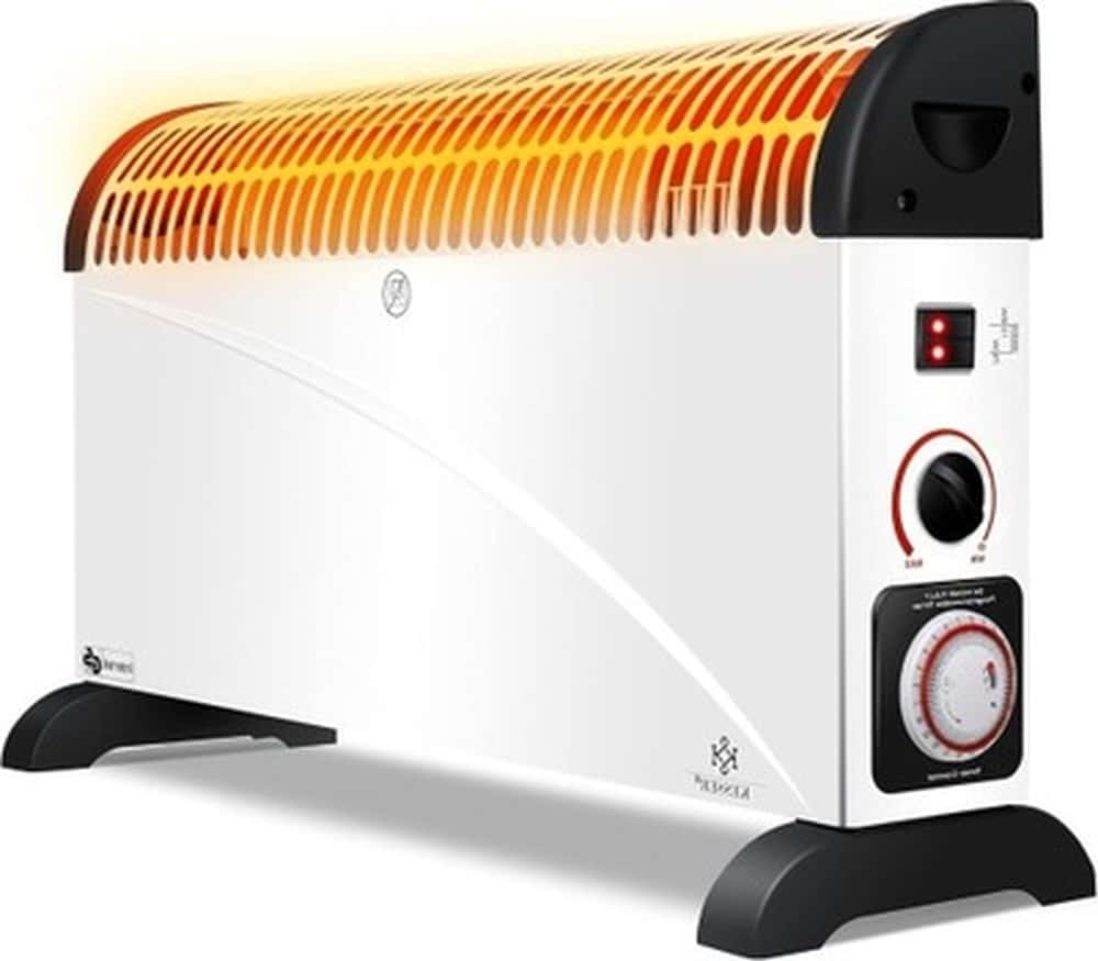 Glass convector heater 2000 W white - perfect for modern interiors