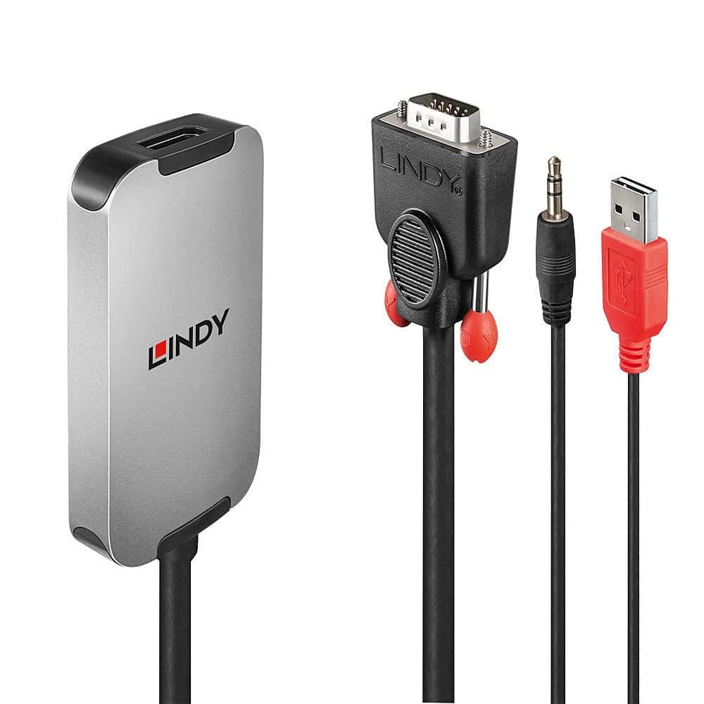 Lindy VGA to DisplayPort 1.2 Converter - Connect older devices to modern monitors