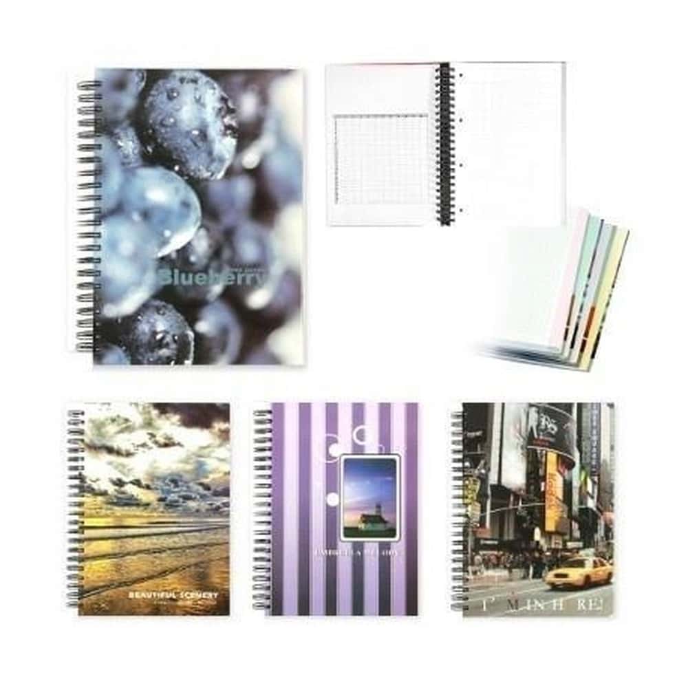 Polsirhurt Spiral notebook A4 160 pages squared MIX - ideal for school and office