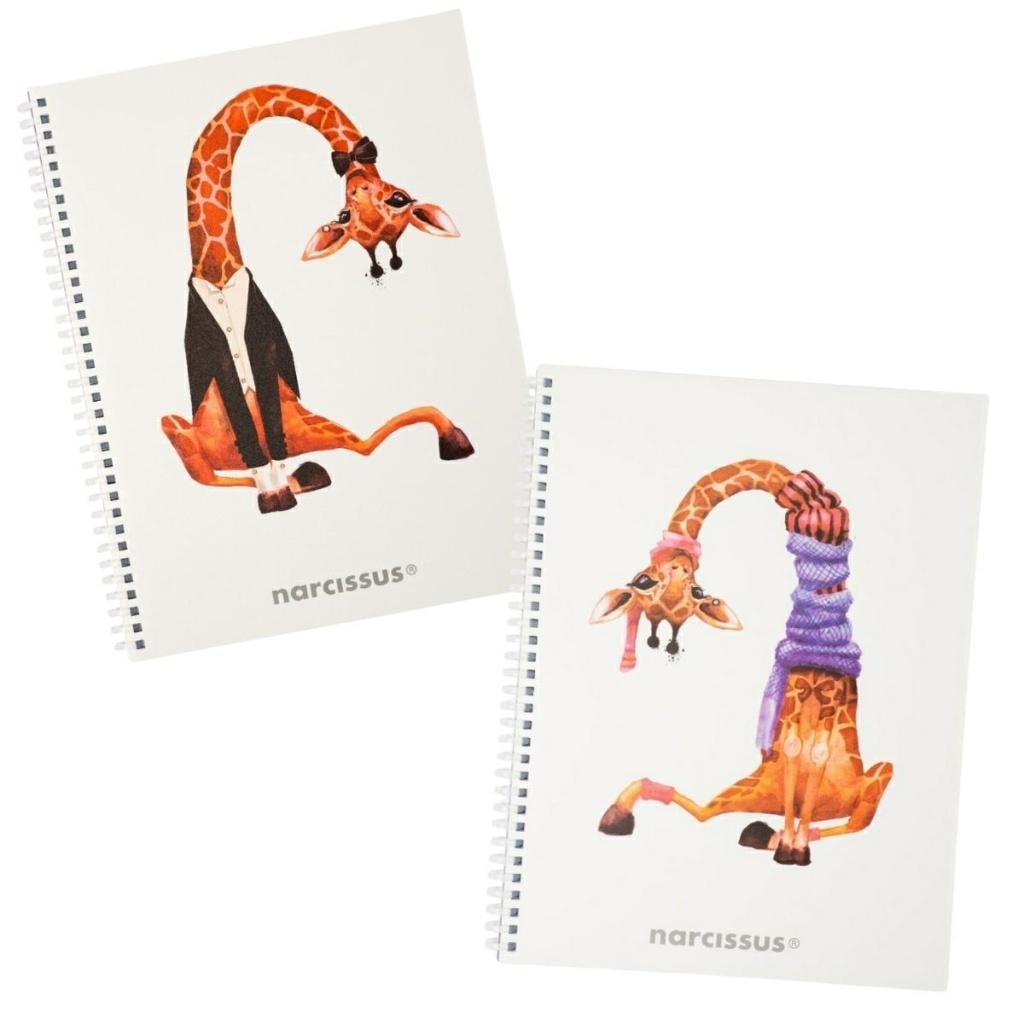 Swing Giraffe A4 Spiral Notebook - 3 pieces squared