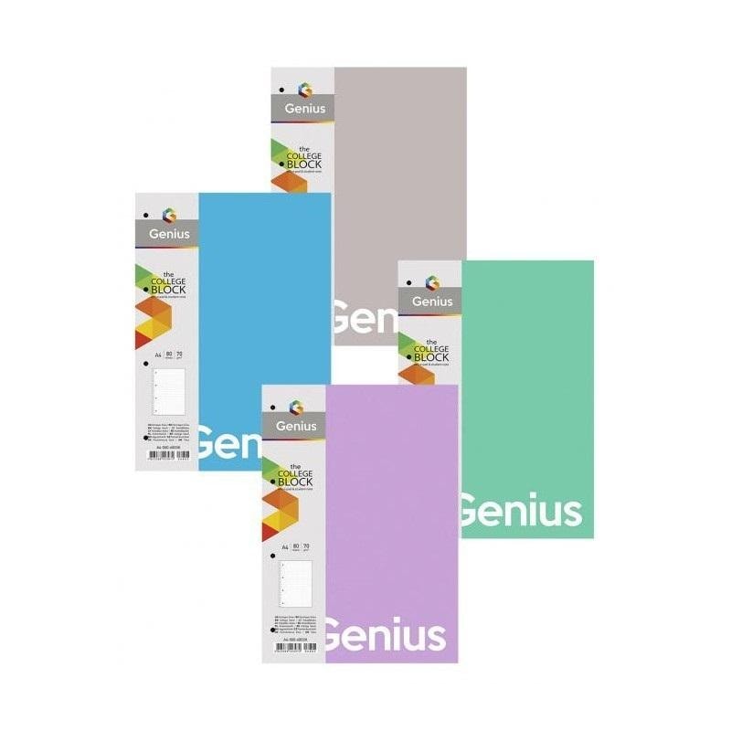 ASTRA Genius 2 Spiral Notebook A4/80 Sheets Squared - ideal for notes