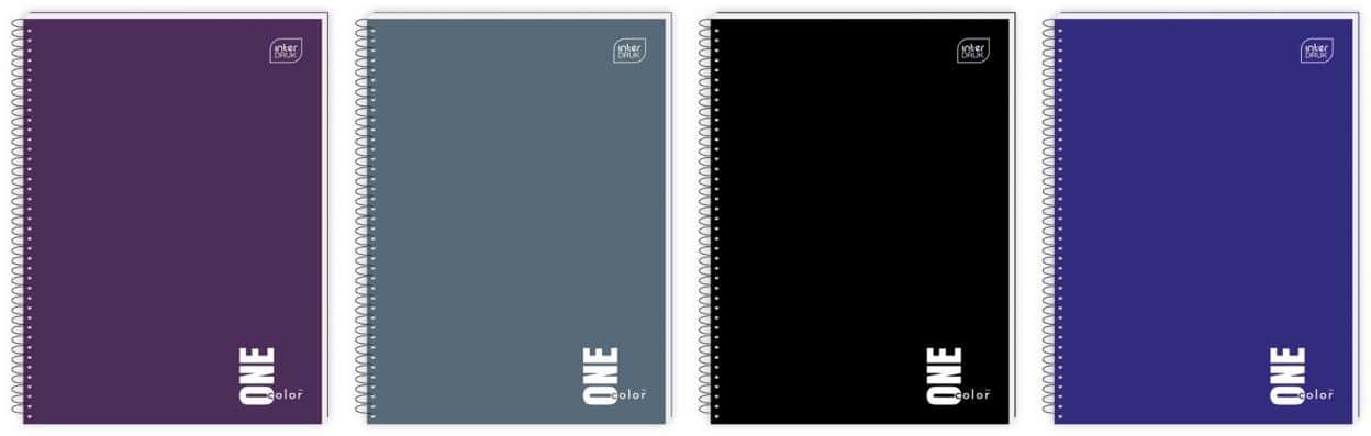 Spiral notebook A6/80K squared 70g UV One Color (10pcs) - ideal for notes