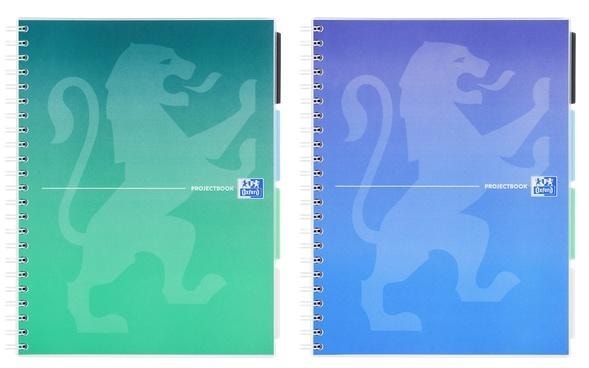 Oxford Spiral notebook B5/80 sheets Projectbook mix (5 pcs) - ideal for notes