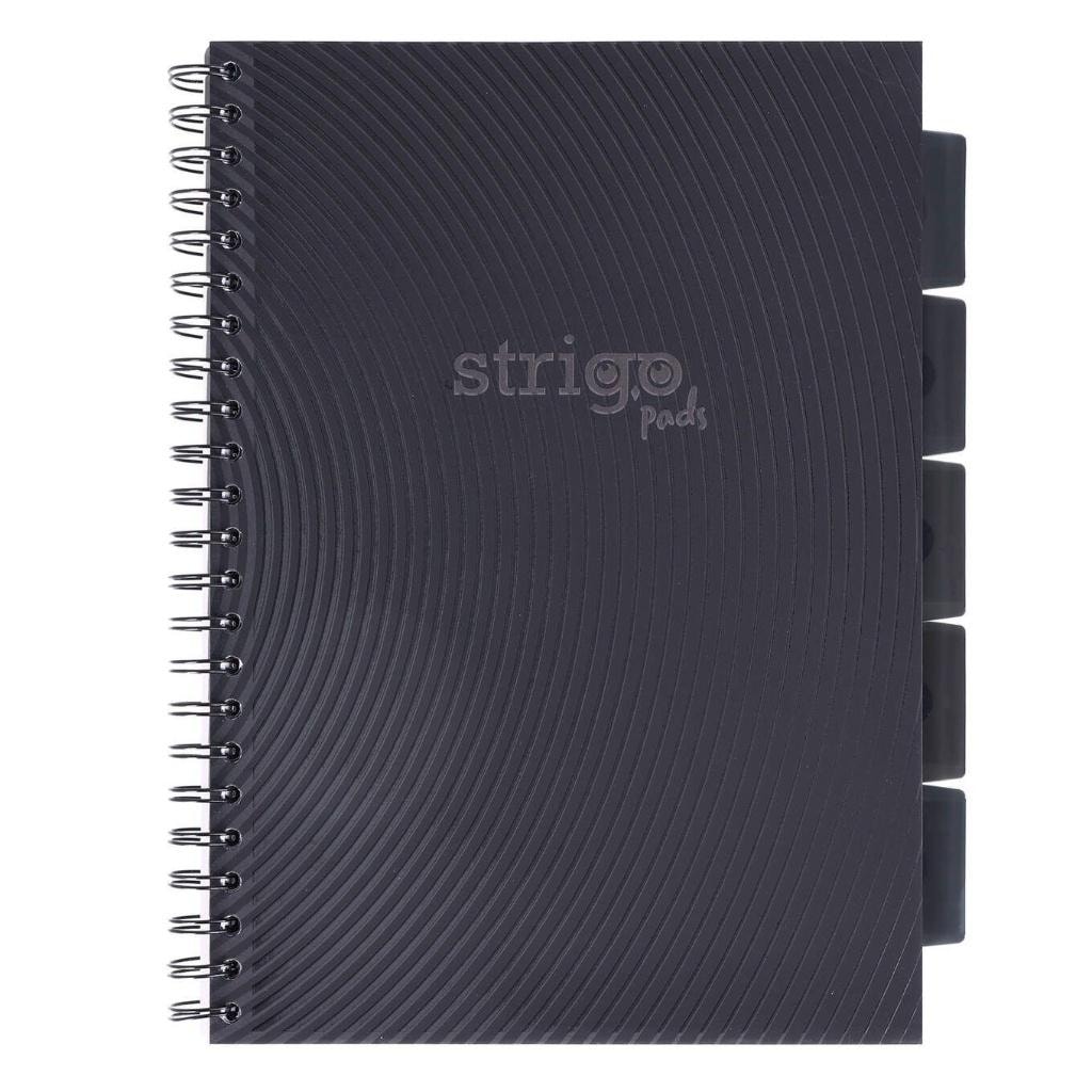 Strigo Pads Basic - Spiral notebook A4 100 sheets squared grey - ideal for school