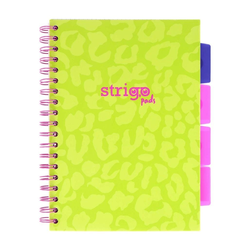 Strigo Pads Spiral Notebook B5/100K Grid Neon Green - ideal for school