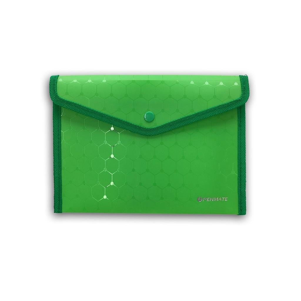 A5 LUX green snap envelope - ideal for document storage