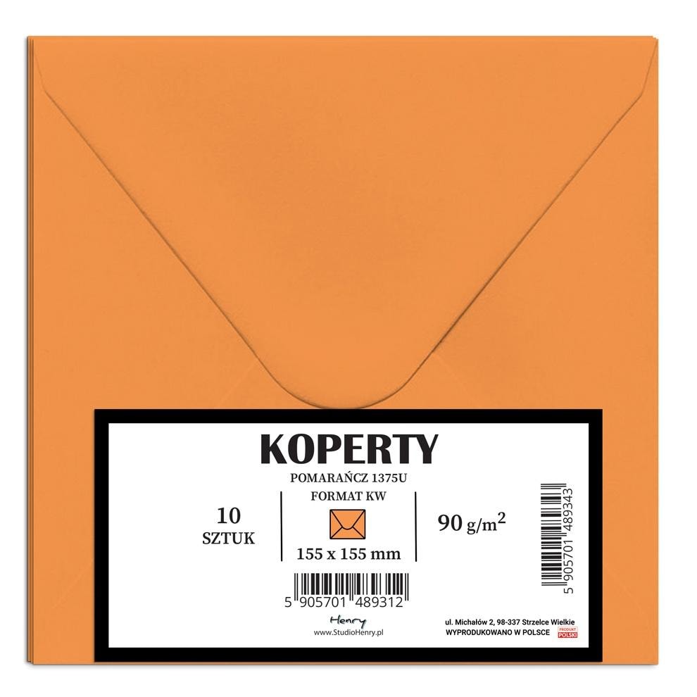 KW Envelopes orange - set of 10