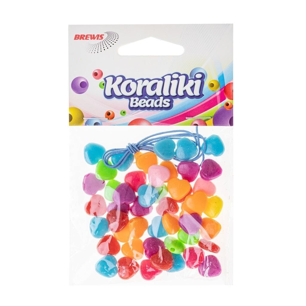 Brewis Threading beads hearts 10 mm - perfect for jewelry making