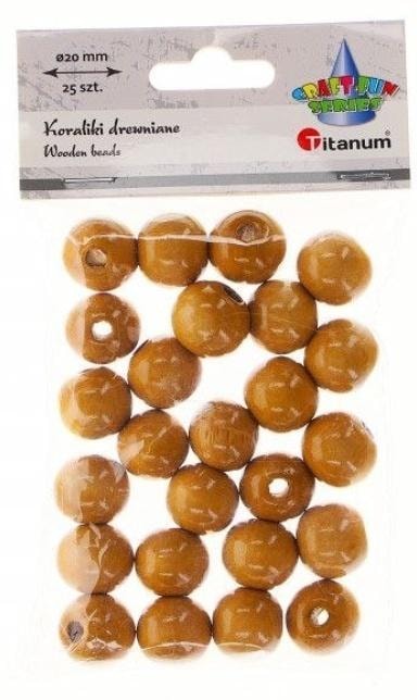 Wooden beads light brown - ideal for crafts