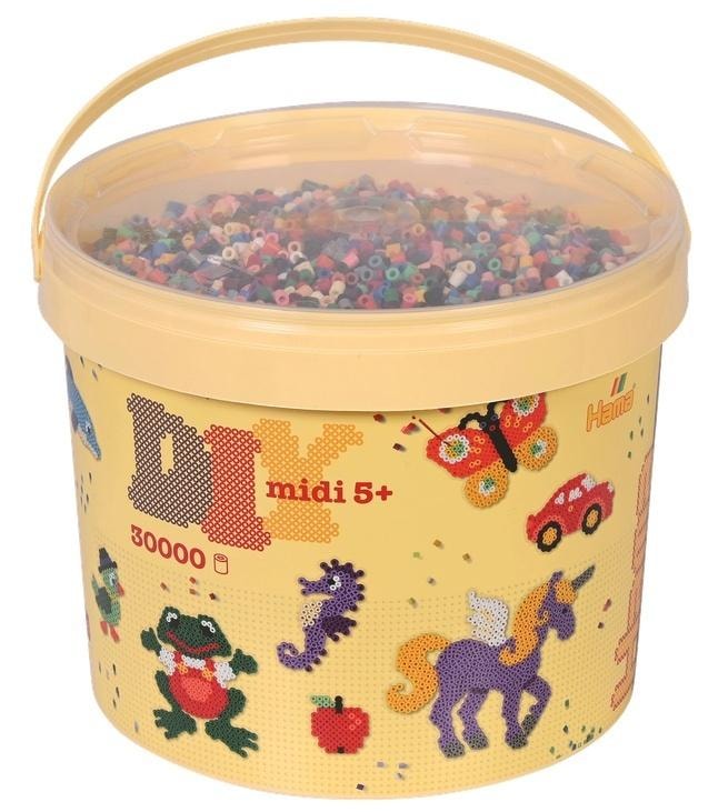 Hama Midi Beads in Bucket 30000 pieces - perfect for creative fun