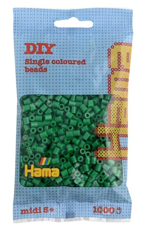 Hama Midi Beads Green - 1000 pieces of creative fun