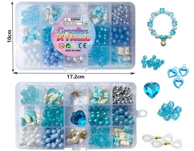 Acrylic beads - blue shades - perfect for DIY jewelry