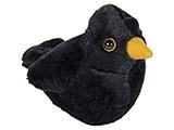 Plush bird Blackbird - realistic natural sound