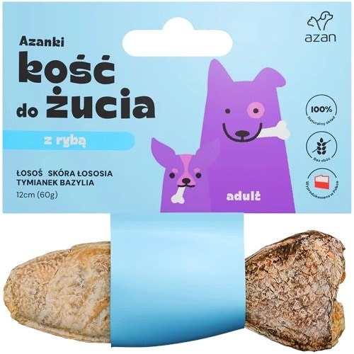 AZANKI Bone with salmon and thyme - perfect snack for your dog