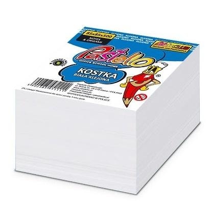 Alfa Pastello White glued cube for notes 85x85x50 mm - ideal for office