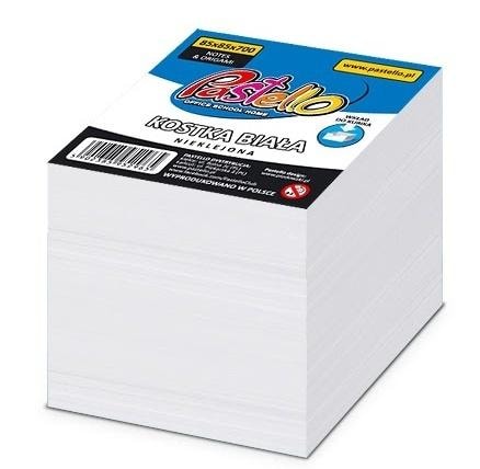 ECO non-glued white note cube 85x85x70mm - ideal for notes