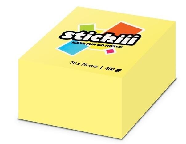 Yellow self-adhesive note cube - perfect for office and home