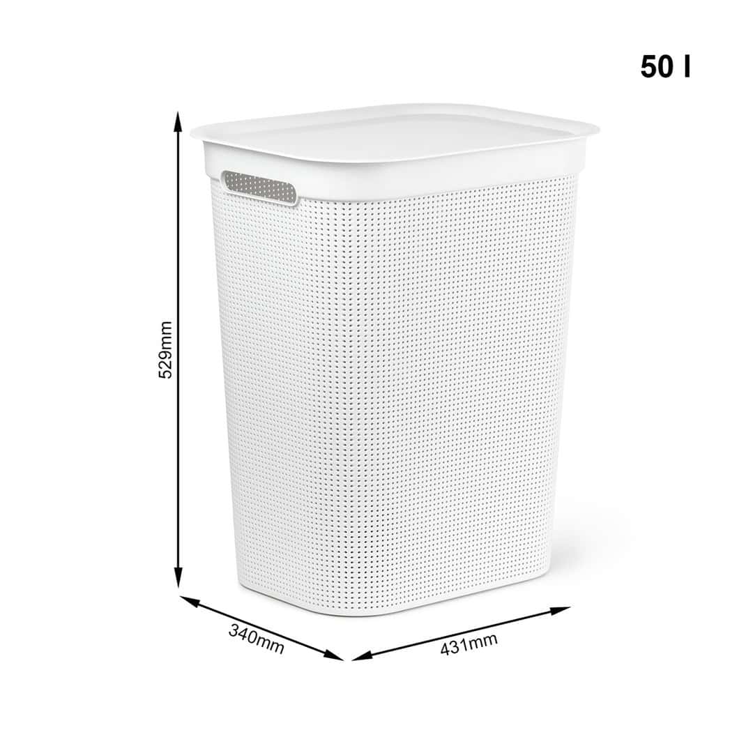 Rotho Laundry Basket Brisen 50L white - practical and stylish