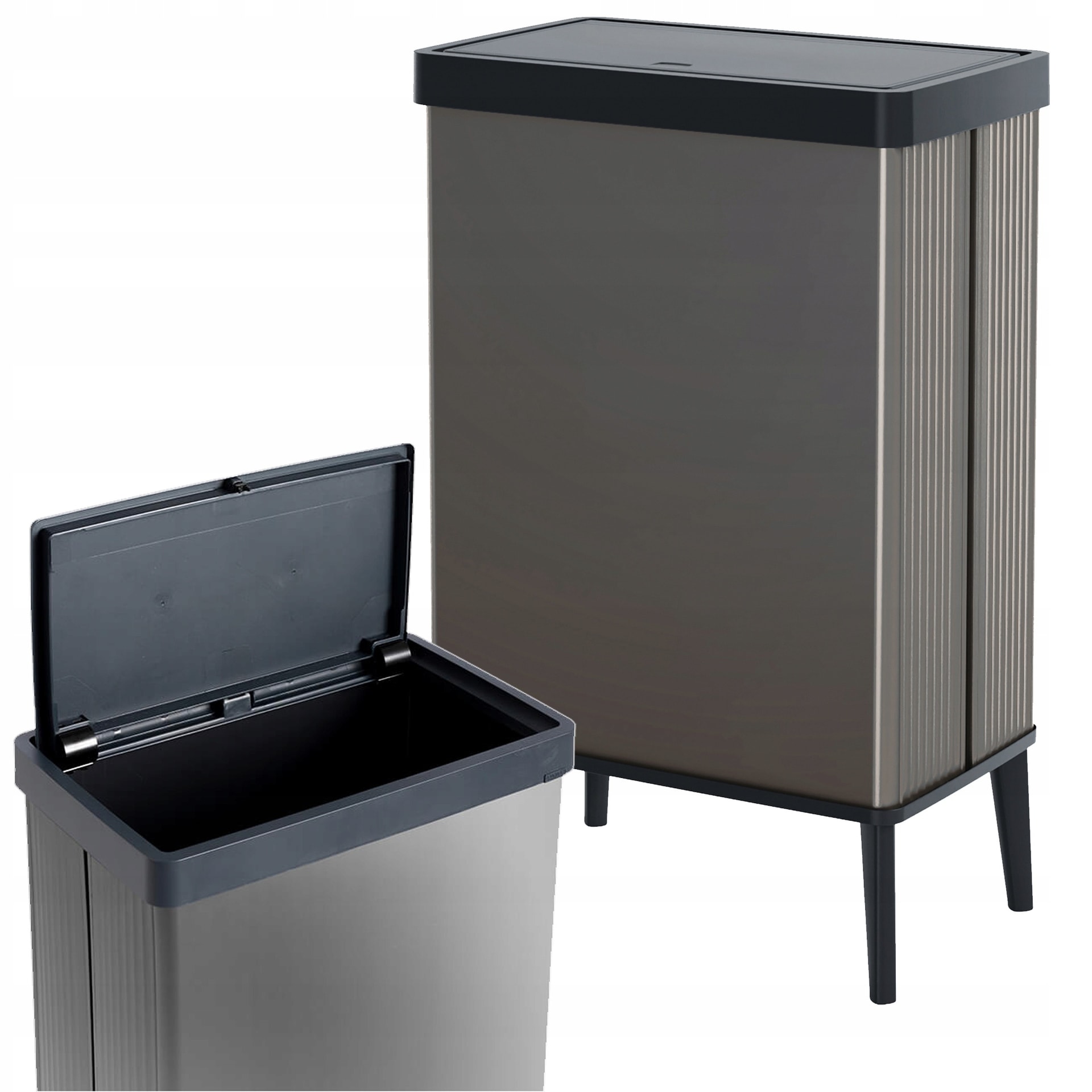 Verto Waste Bin 54L grey - ideal for waste separation