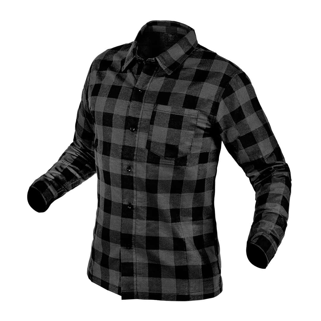 NEO TOOLS Flannel shirt gray size L - comfort and style for every day