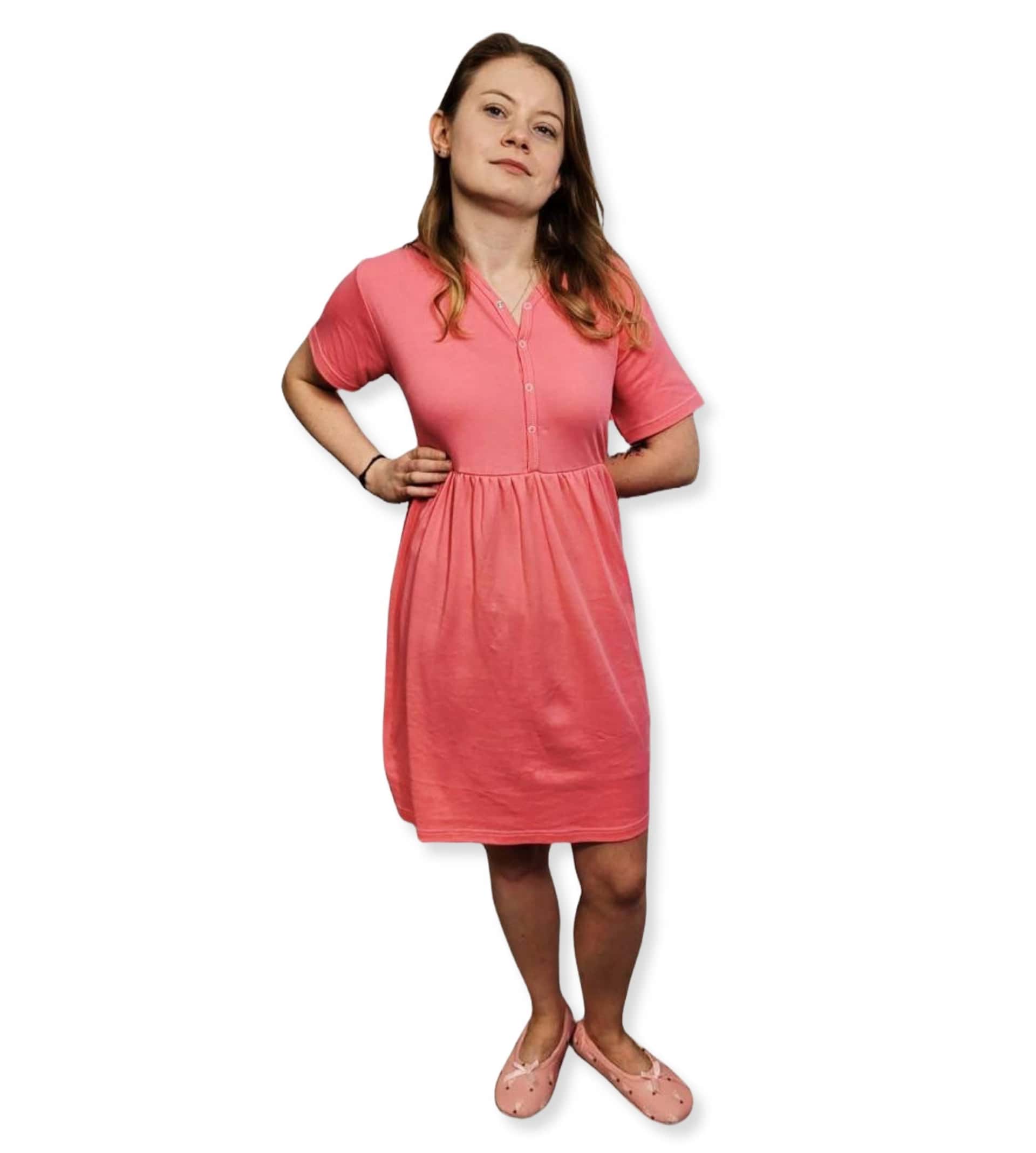 Women's Cotton Nightgown - Comfortable sleep in size M