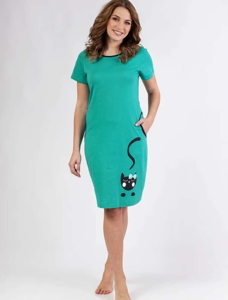 Nightgown S green - comfortable sleep in a stylish design