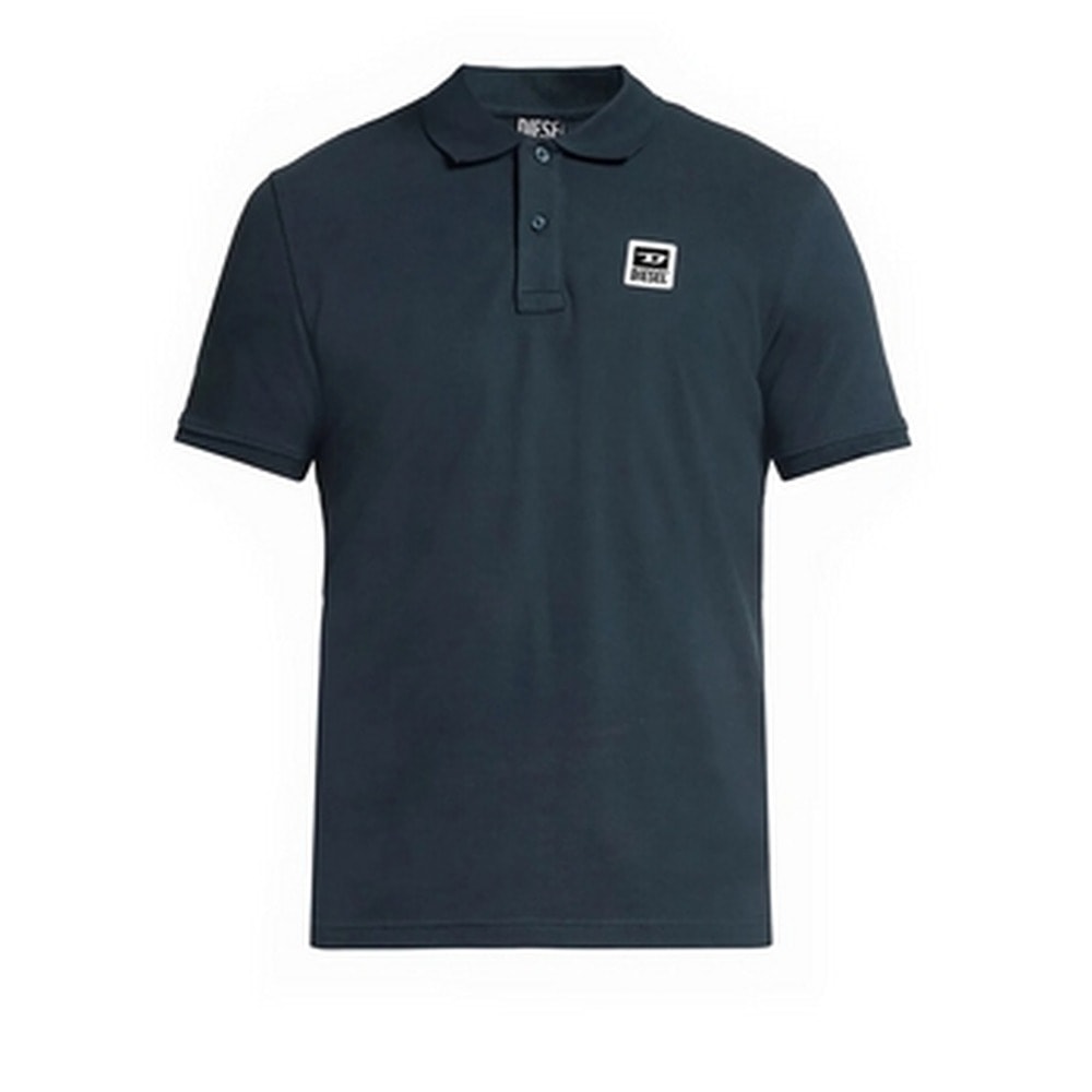 Diesel Men's Navy Polo - Classic polo shirt in size L
