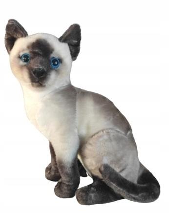 Siamese cat sitting 30 cm - plush toy for kids and adults