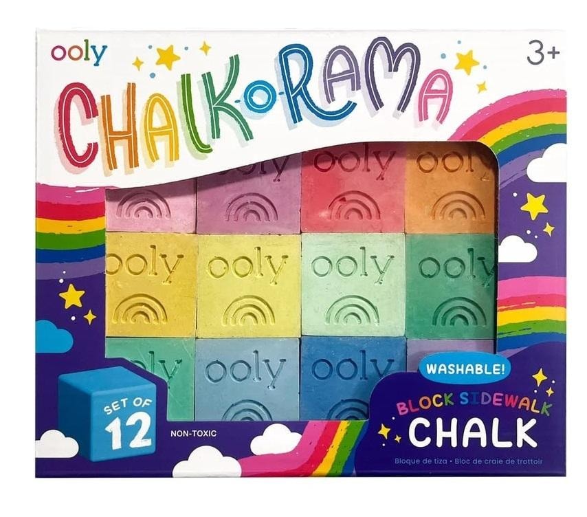 Ooly Chalk-o-Rama Sidewalk Chalk - 12 pieces of colorful fun