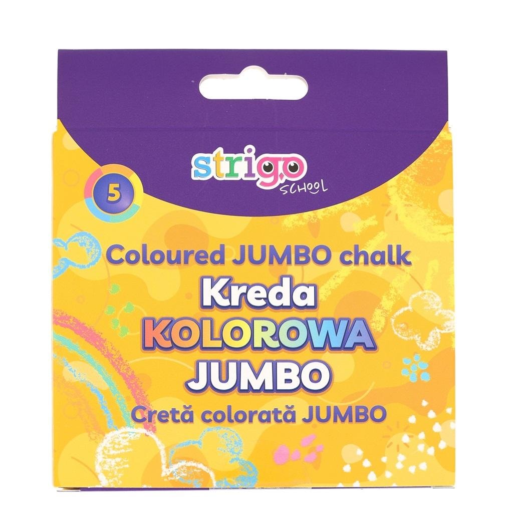 Strigo Jumbo Sidewalk Chalk 5 Colors - Creative Outdoor Fun
