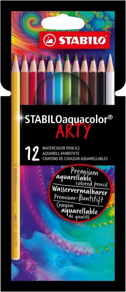 STABILO Aquacolor - Watercolor pencils 12 colors - perfect for experiments