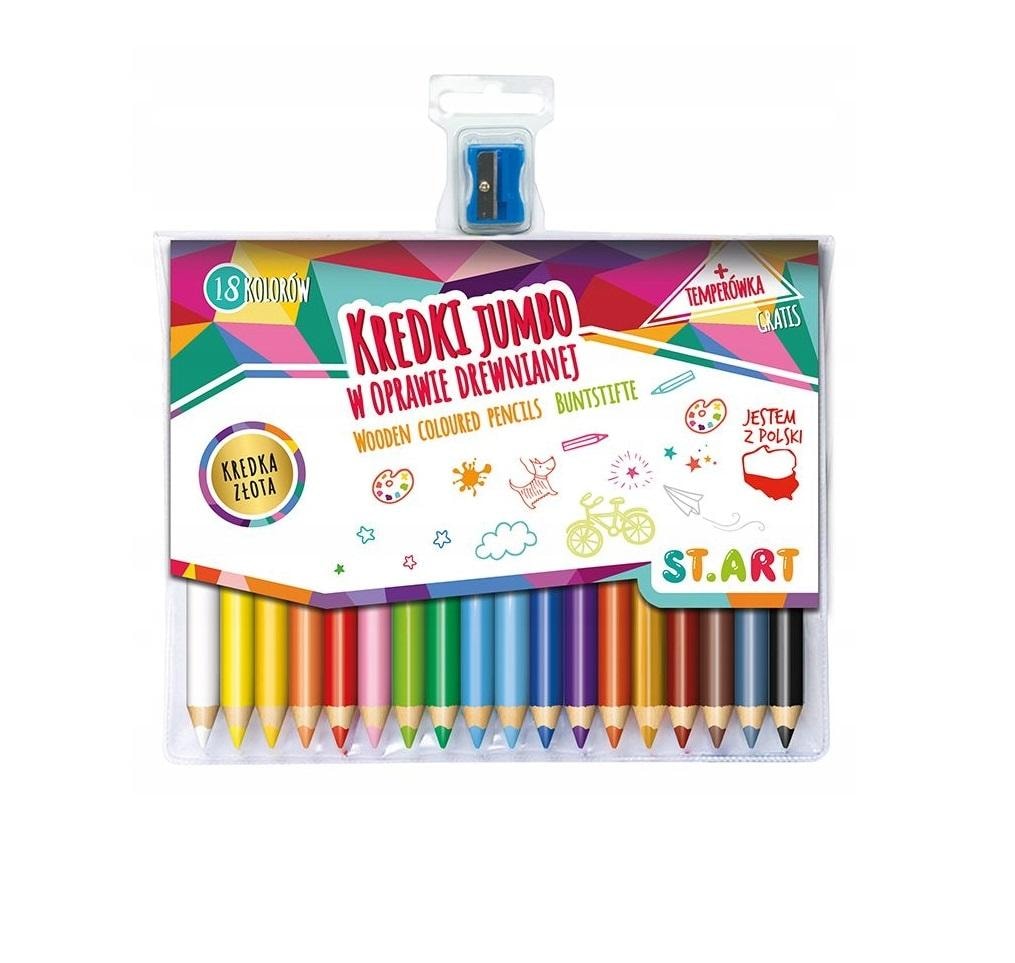 St. Majewski Jumbo Crayons - 18 colors perfect for children