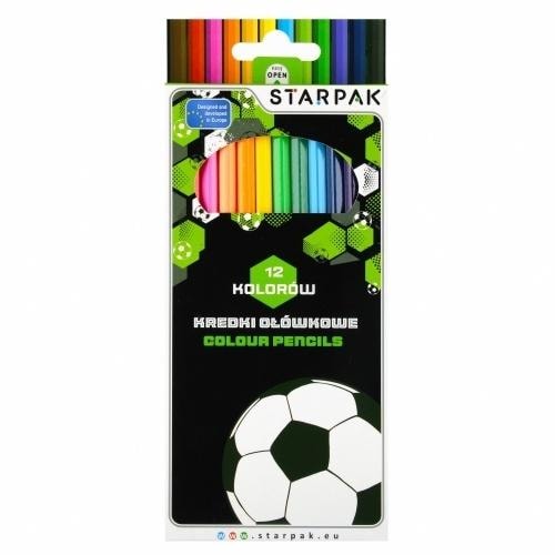 Starpak Football Colored Pencils - 12 colors for young artists