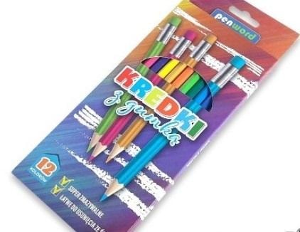 Penword Colored pencils with eraser - 12 colors for every artist
