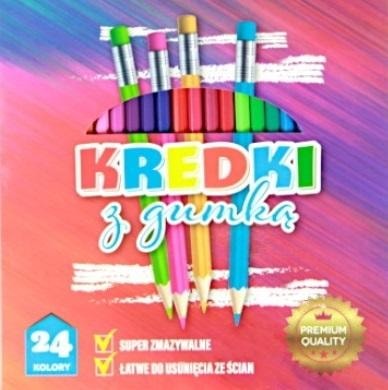 Penword Colored pencils with eraser - 24 colors for every artist