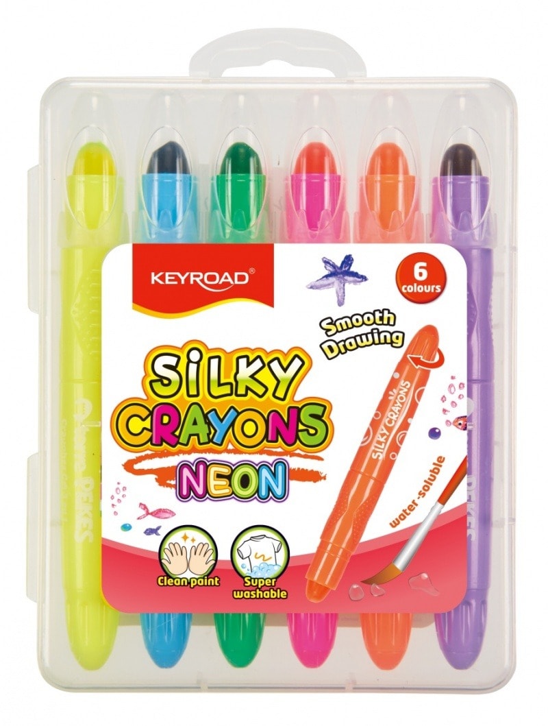 Keyroad Kredki żelowe Neon 6 kolorów