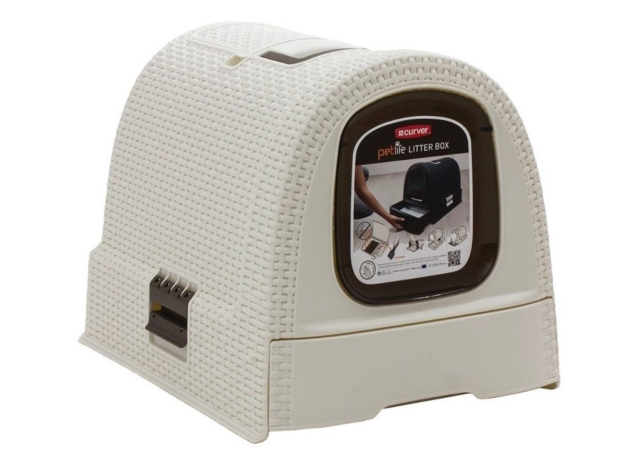Curver Cat Litter Box - Cream/Brown - Comfort and hygiene for your pet