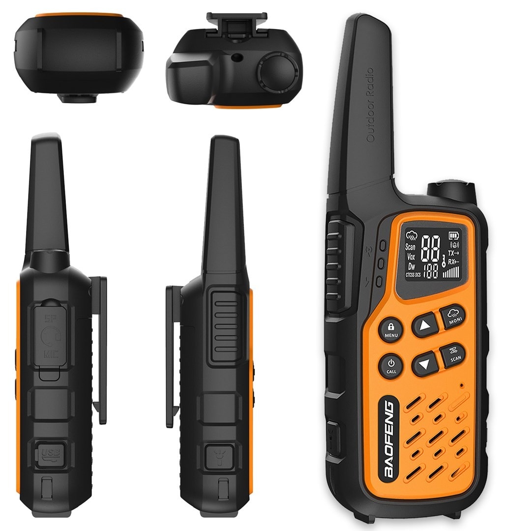 Baofeng BF-T25E - Walkie-Talkie orange, 2 pieces - reliable communication