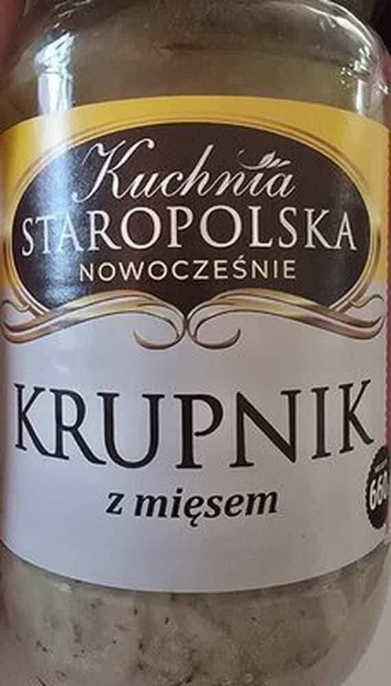 Old Polish Krupnik with meat - traditional Polish soup