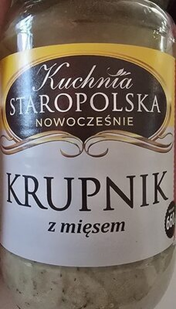 Old Polish Krupnik with meat - traditional Polish soup