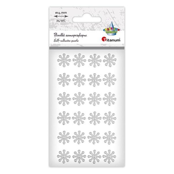 Self-adhesive crystals snowflakes - 24 pieces ideal for decoration