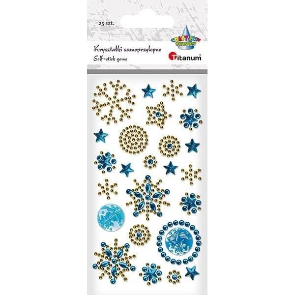 Titanum Self-adhesive crystals snowflakes - 25 pieces ideal for decoration