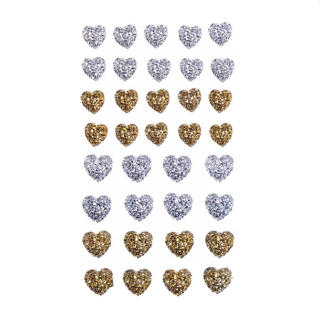 Dalprint Self-adhesive heart crystals - perfect for Valentine's Day decorations