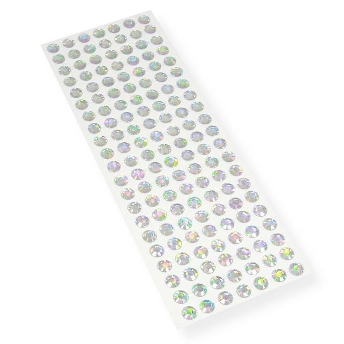 Polsirhurt Self-adhesive crystals silver 10 mm - perfect for decorations