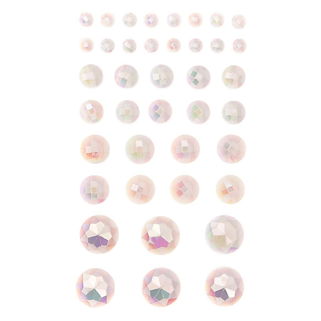 Dalprint Self-adhesive crystals creamy iridescent 40 pieces - ideal for decorations