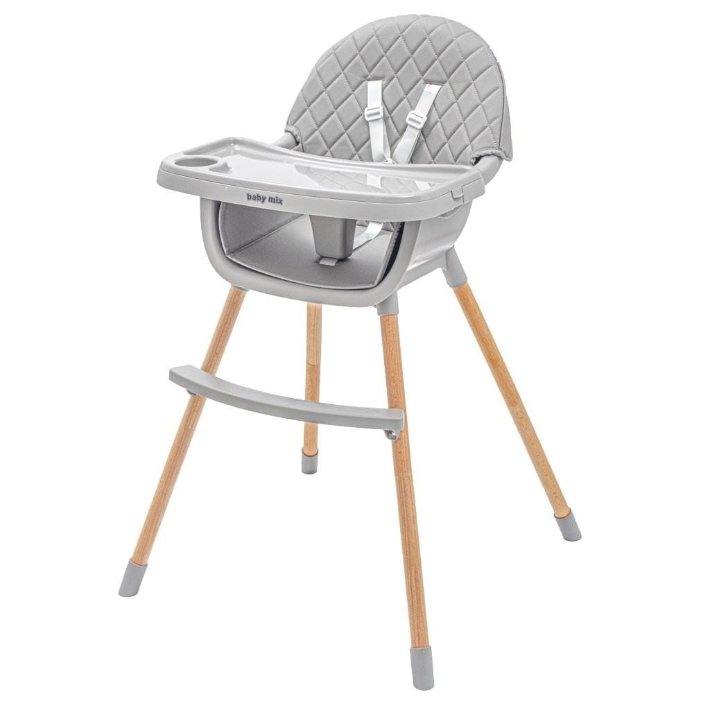 Baby Mix Freja Highchair - Wooden Dark Grey